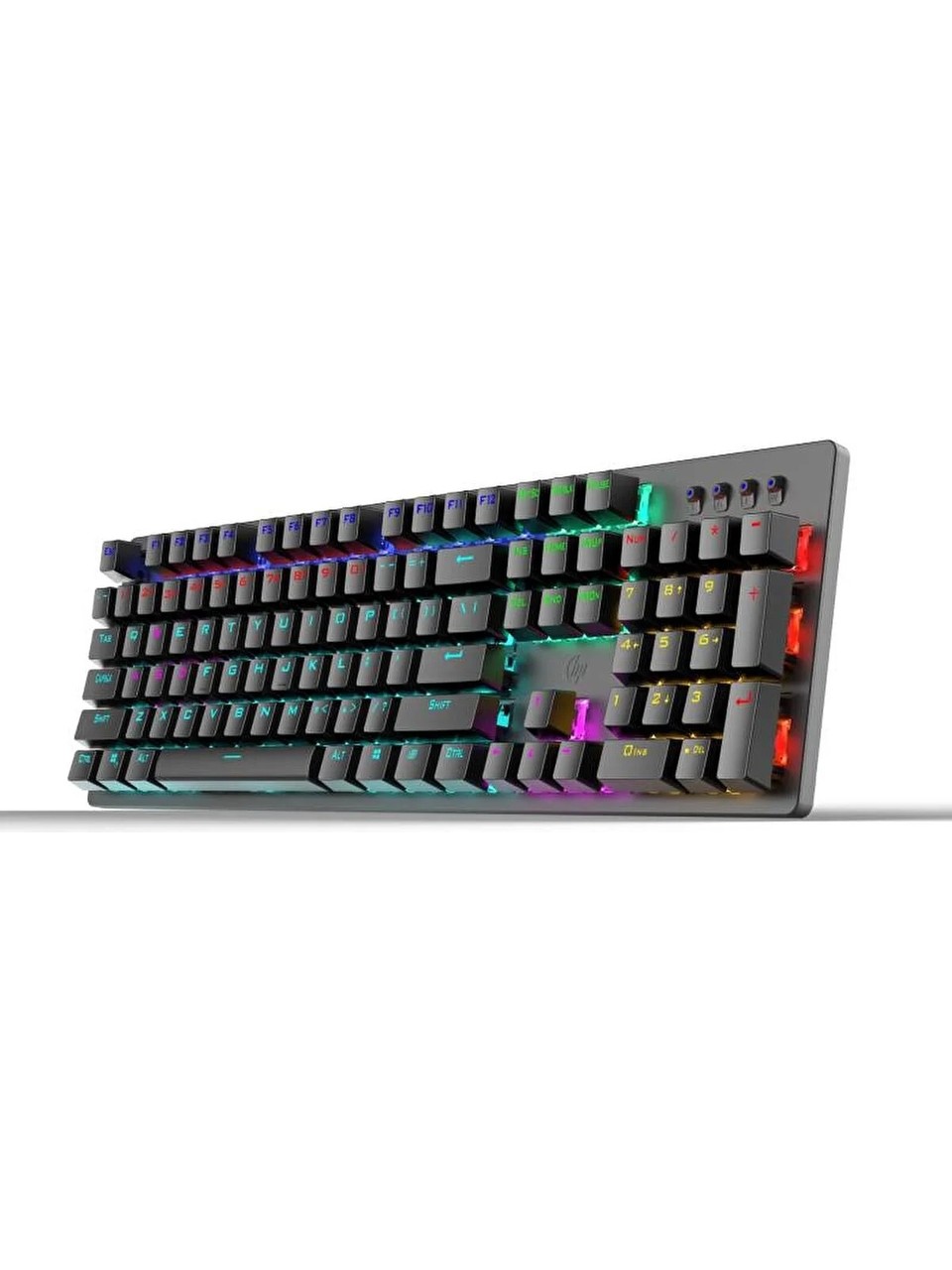 HP GK100F Mekanik Gaming Klavye Rgb Işıklı Kablolu Klavye Şık Zarif Modern Tasarım Türkçe Q Klavye